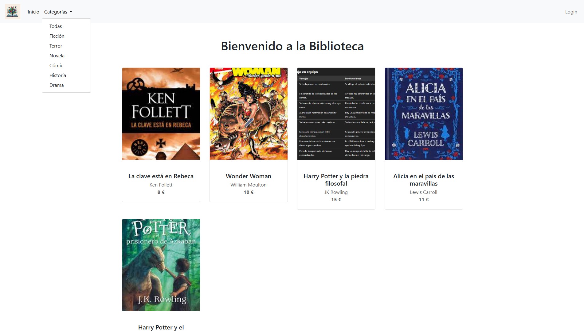 Libreria usando Frameworks